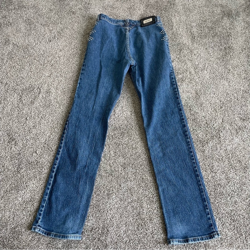 Lawman Jeans Womens Size 5 (27x32) Superior Slim Fit Bare Back Rhinestones Denim - Picture 14 of 14